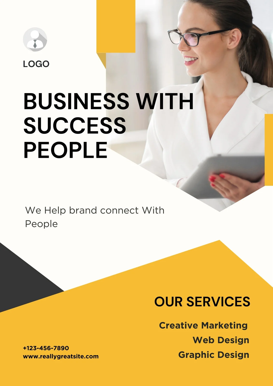 Yellow Simple Business Poster Template